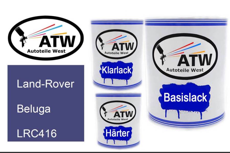 Land-Rover, Beluga, LRC416: 1L Lackdose + 1L Klarlack + 500ml Härter - Set, von ATW Autoteile West.