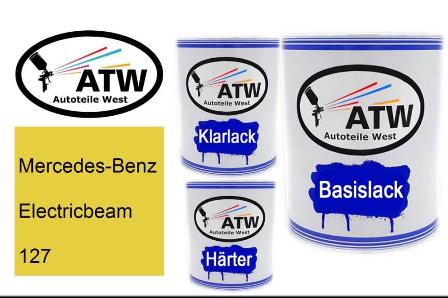 Mercedes-Benz, Electricbeam, 127: 1L Lackdose + 1L Klarlack + 500ml Härter - Set, von ATW Autoteile West.