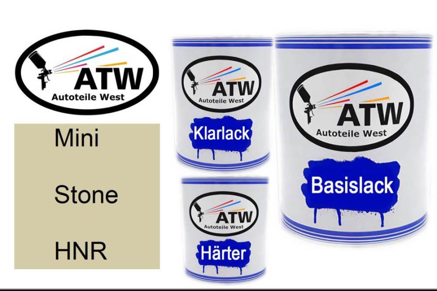 Mini, Stone, HNR: 1L Lackdose + 1L Klarlack + 500ml Härter - Set, von ATW Autoteile West.