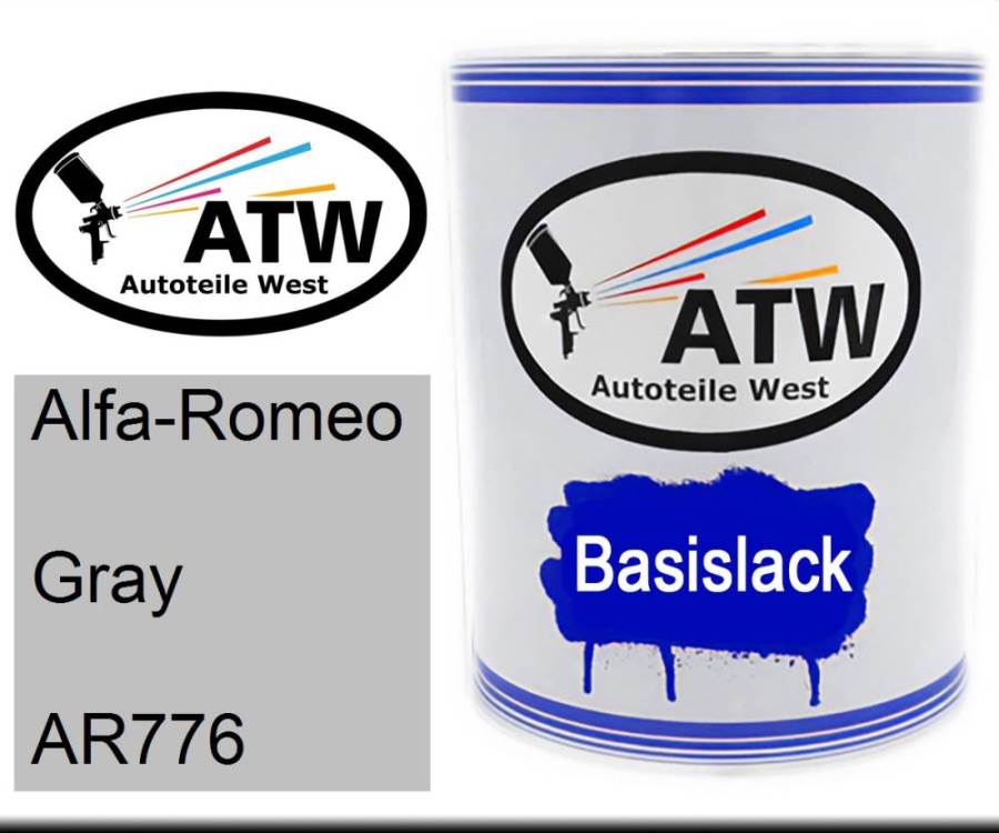 Alfa-Romeo, Gray, AR776: 1L Lackdose, von ATW Autoteile West.