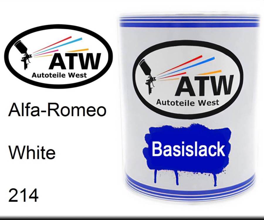 Alfa-Romeo, White, 214: 1L Lackdose, von ATW Autoteile West.