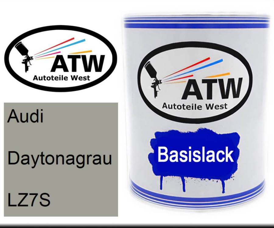 Audi, Daytonagrau, LZ7S: 1L Lackdose, von ATW Autoteile West.