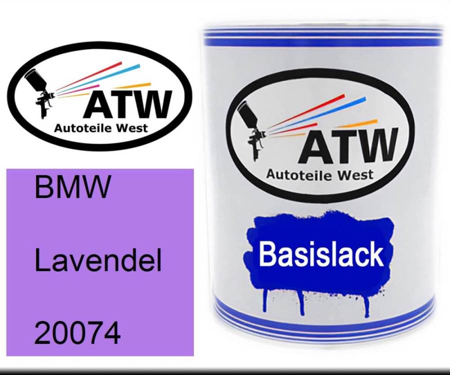 BMW, Lavendel, 20074: 1L Lackdose, von ATW Autoteile West.