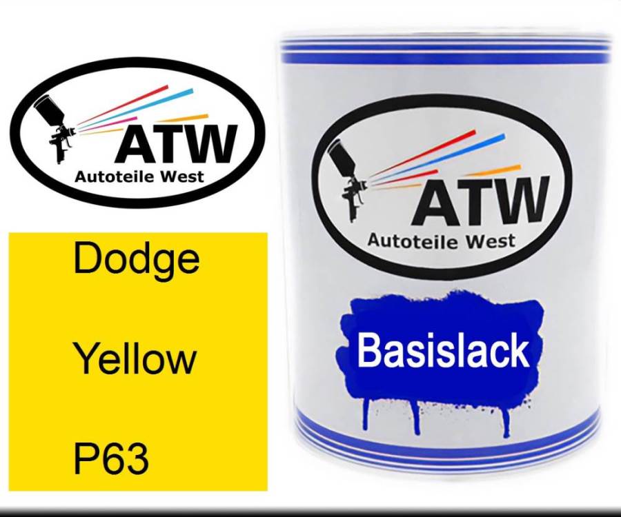 Dodge, Yellow, P63: 1L Lackdose, von ATW Autoteile West.