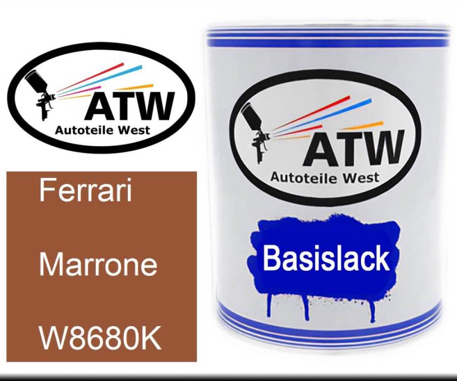 Ferrari, Marrone, W8680K: 1L Lackdose, von ATW Autoteile West.