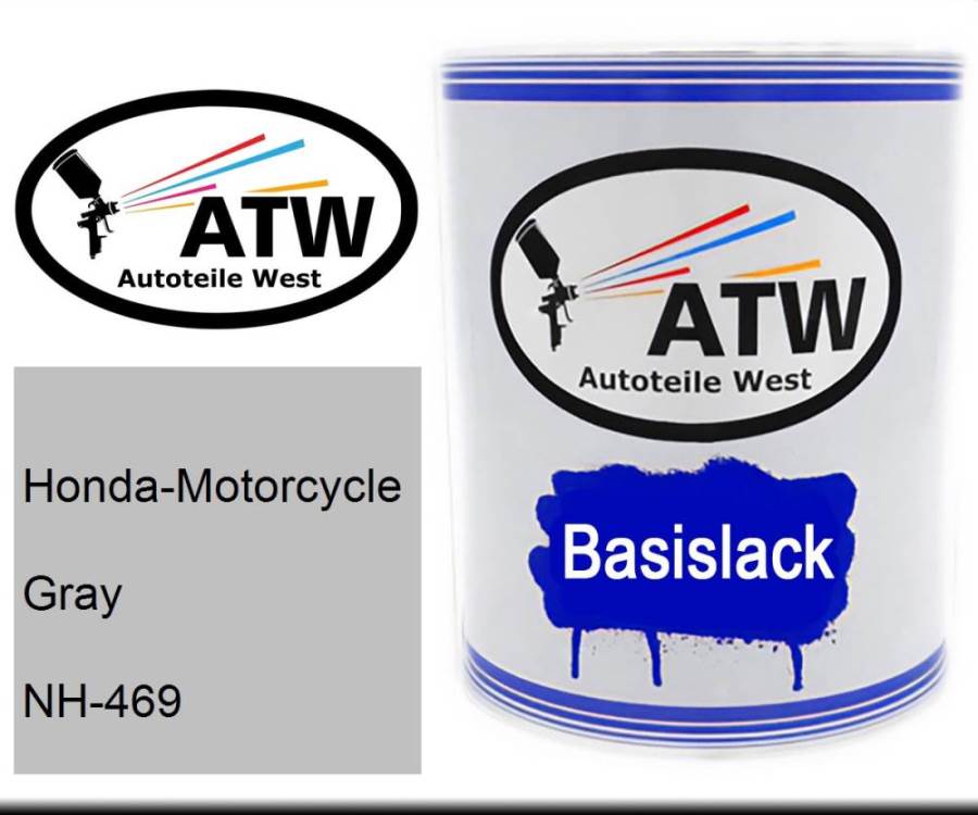 Honda-Motorcycle, Gray, NH-469: 1L Lackdose, von ATW Autoteile West.