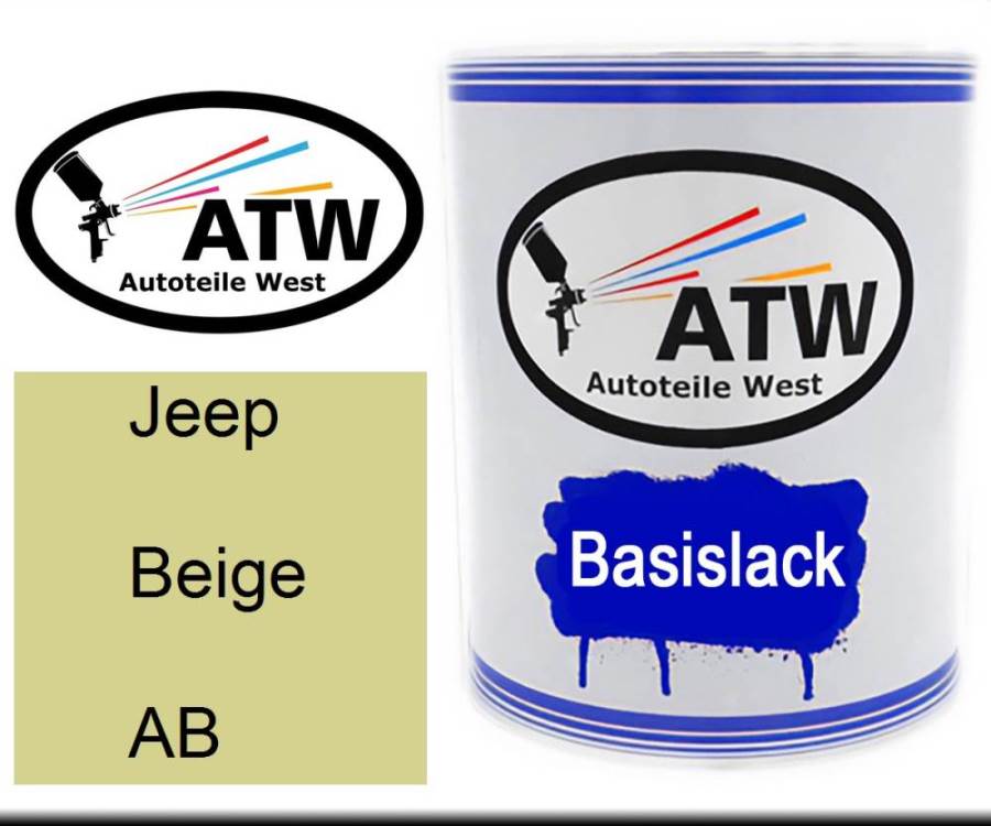 Jeep, Beige, AB: 1L Lackdose, von ATW Autoteile West.