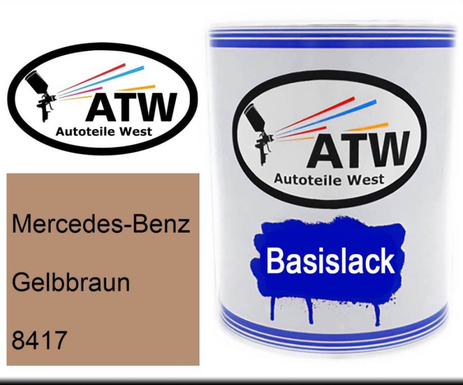 Mercedes-Benz, Gelbbraun, 8417: 1L Lackdose, von ATW Autoteile West.