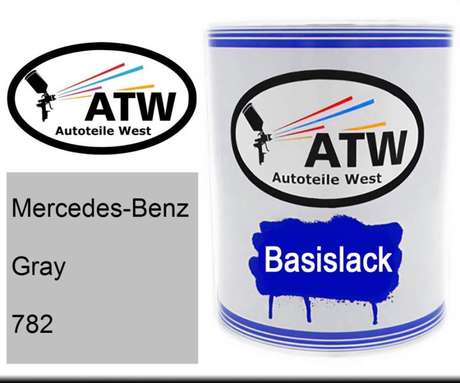 Mercedes-Benz, Gray, 782: 1L Lackdose, von ATW Autoteile West.