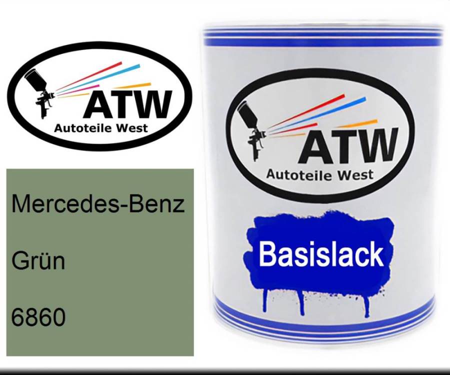 Mercedes-Benz, Grün, 6860: 1L Lackdose, von ATW Autoteile West.