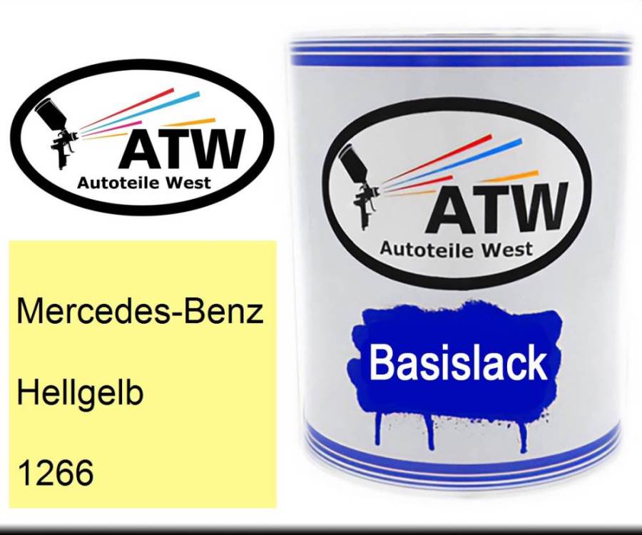 Mercedes-Benz, Hellgelb, 1266: 1L Lackdose, von ATW Autoteile West.