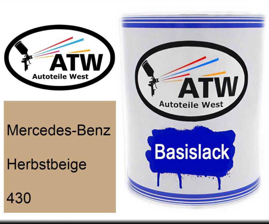 Mercedes-Benz, Herbstbeige, 430: 1L Lackdose, von ATW Autoteile West.