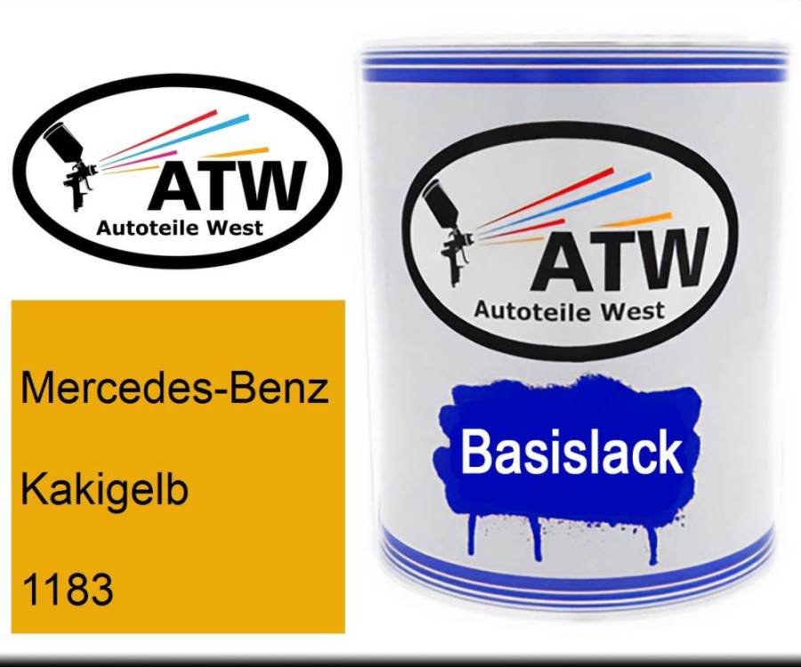 Mercedes-Benz, Kakigelb, 1183: 1L Lackdose, von ATW Autoteile West.