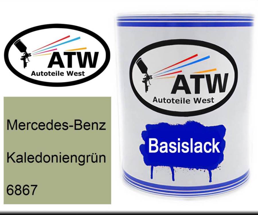 Mercedes-Benz, Kaledoniengrün, 6867: 1L Lackdose, von ATW Autoteile West.