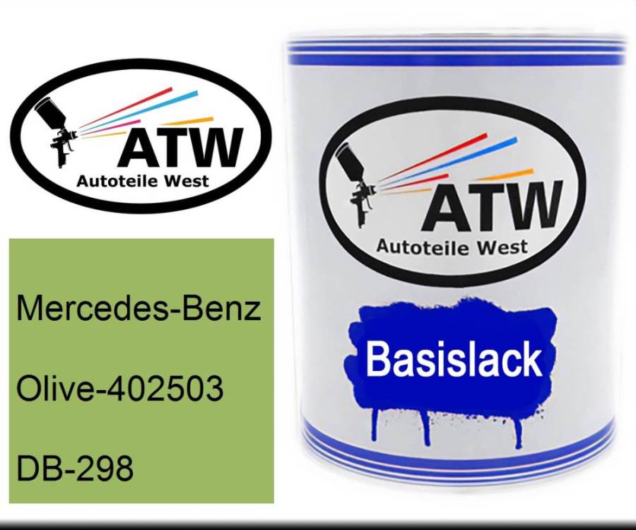 Mercedes-Benz, Olive-402503, DB-298: 1L Lackdose, von ATW Autoteile West.