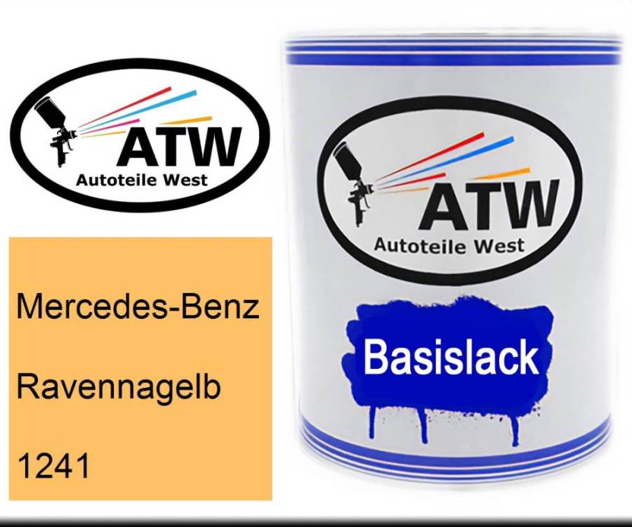 Mercedes-Benz, Ravennagelb, 1241: 1L Lackdose, von ATW Autoteile West.