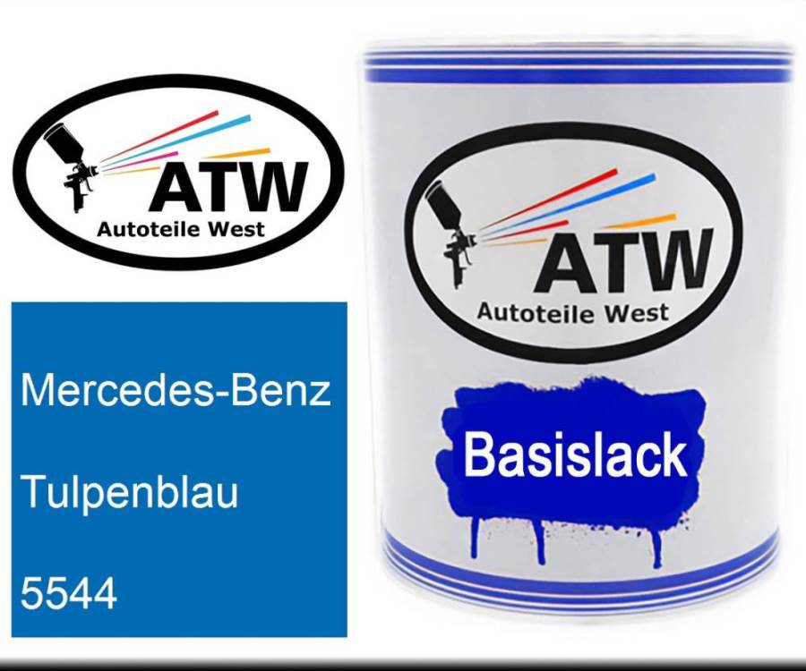 Mercedes-Benz, Tulpenblau, 5544: 1L Lackdose, von ATW Autoteile West.