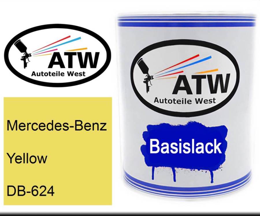 Mercedes-Benz, Yellow, DB-624: 1L Lackdose, von ATW Autoteile West.