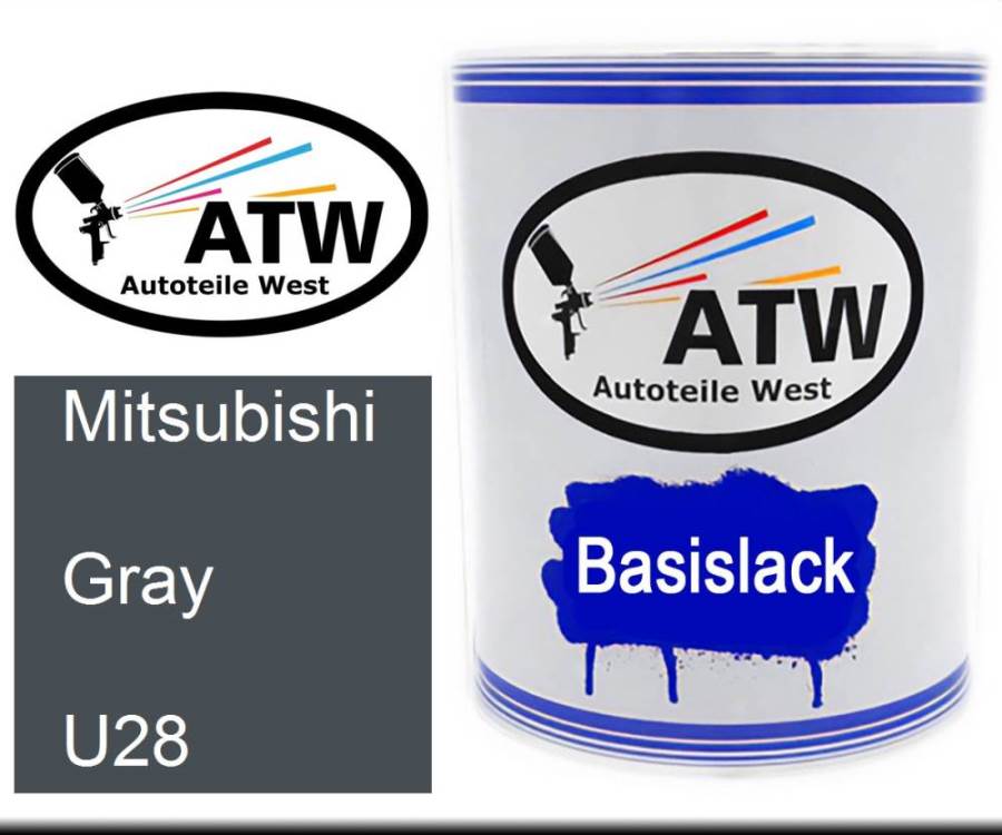 Mitsubishi, Gray, U28: 1L Lackdose, von ATW Autoteile West.