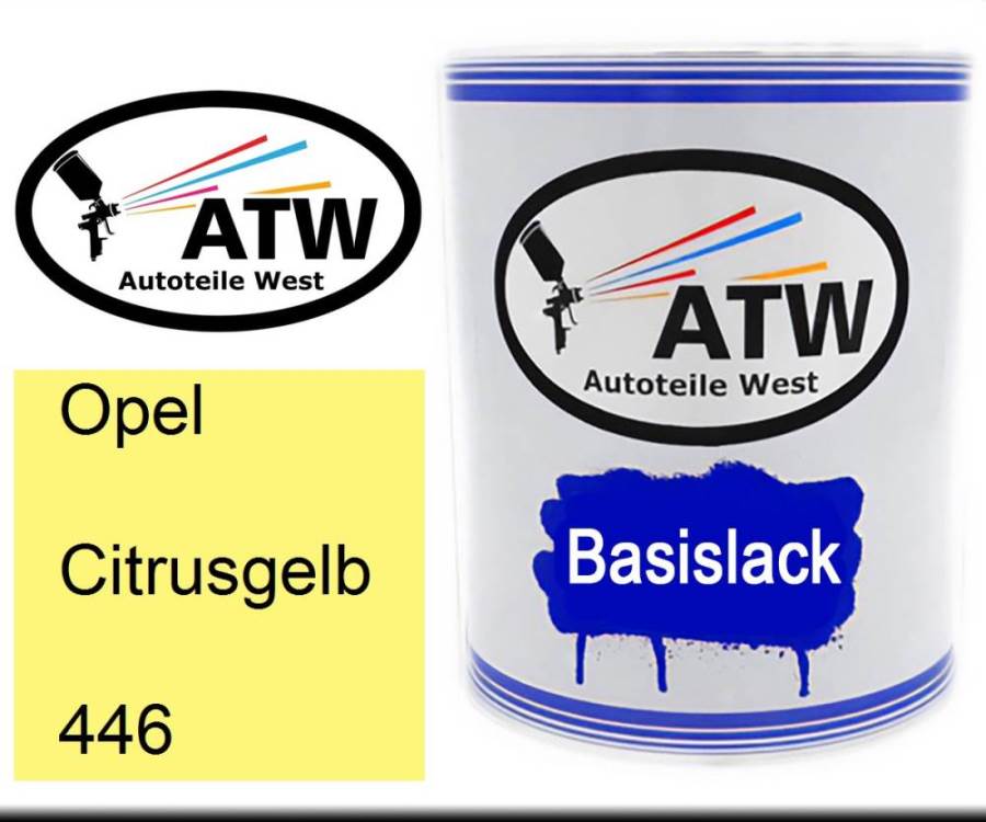 Opel, Citrusgelb, 446: 1L Lackdose, von ATW Autoteile West.
