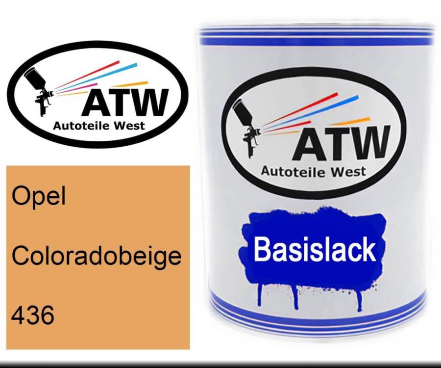 Opel, Coloradobeige, 436: 1L Lackdose, von ATW Autoteile West.