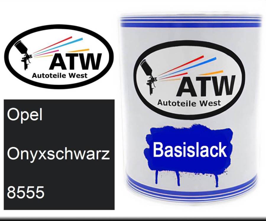 Opel, Onyxschwarz, 8555: 1L Lackdose, von ATW Autoteile West.