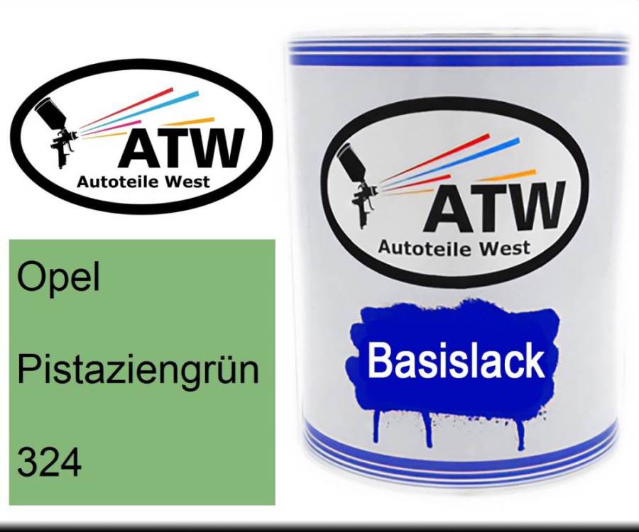 Opel, Pistaziengrün, 324: 1L Lackdose, von ATW Autoteile West.
