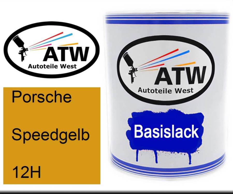 Porsche, Speedgelb, 12H: 1L Lackdose, von ATW Autoteile West.