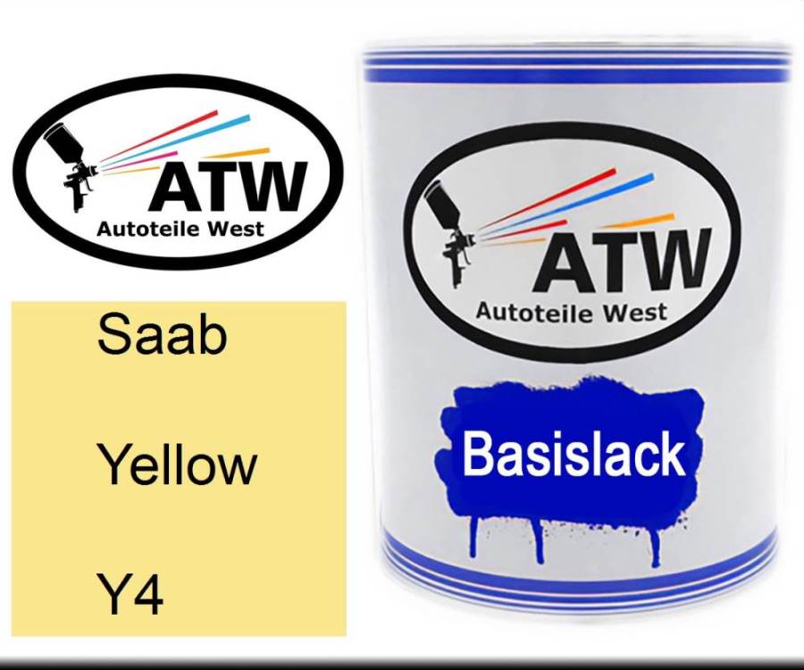 Saab, Yellow, Y4: 1L Lackdose, von ATW Autoteile West.