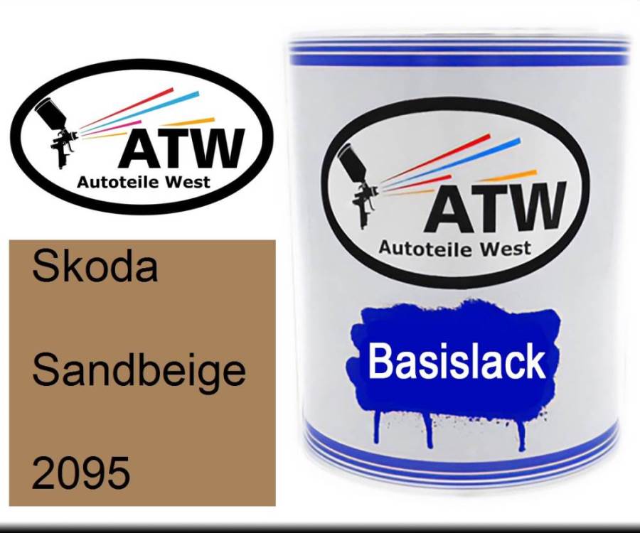 Skoda, Sandbeige, 2095: 1L Lackdose, von ATW Autoteile West.