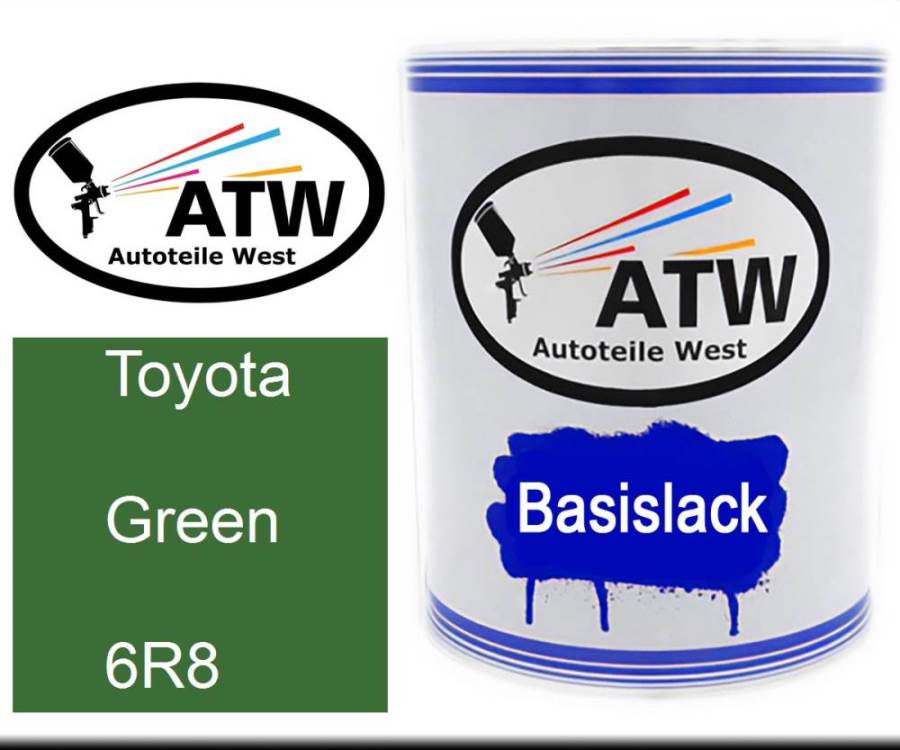 Toyota, Green, 6R8: 1L Lackdose, von ATW Autoteile West.