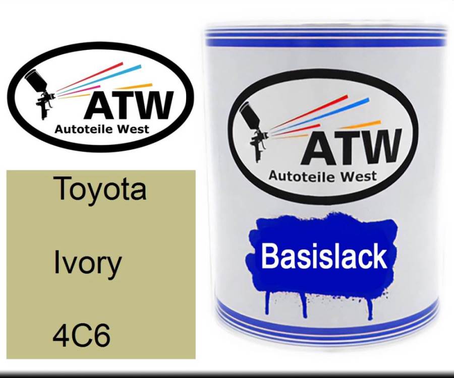 Toyota, Ivory, 4C6: 1L Lackdose, von ATW Autoteile West.