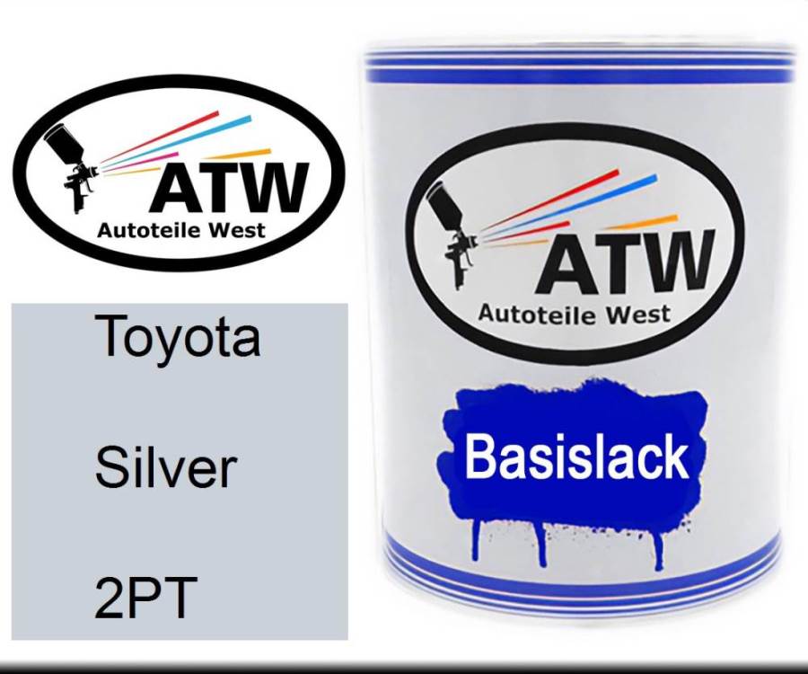 Toyota, Silver, 2PT: 1L Lackdose, von ATW Autoteile West.