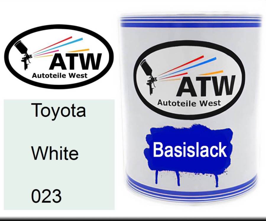 Toyota, White, 023: 1L Lackdose, von ATW Autoteile West.