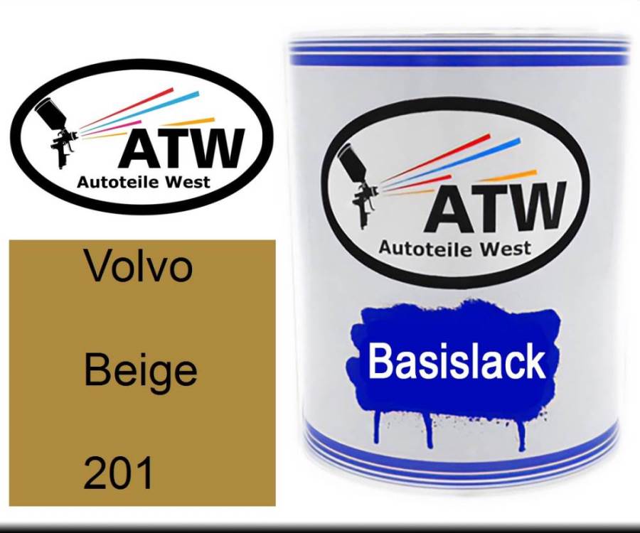 Volvo, Beige, 201: 1L Lackdose, von ATW Autoteile West.