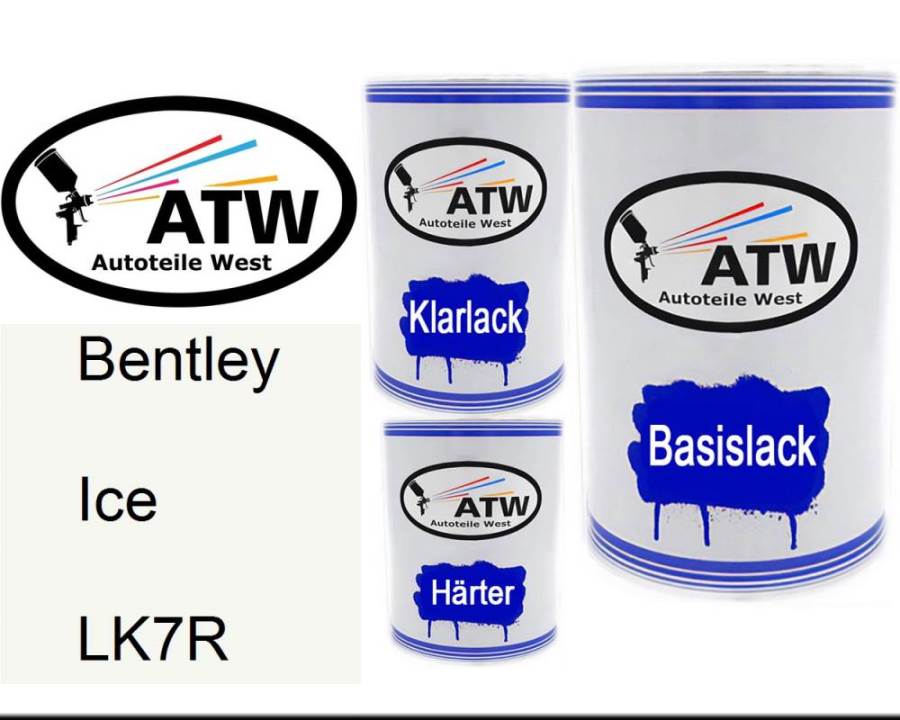 Bentley, Ice, LK7R: 500ml Lackdose + 500ml Klarlack + 250ml Härter - Set, von ATW Autoteile West.