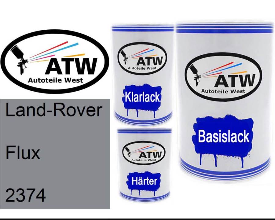 Land-Rover, Flux, 2374: 500ml Lackdose + 500ml Klarlack + 250ml Härter - Set, von ATW Autoteile West.