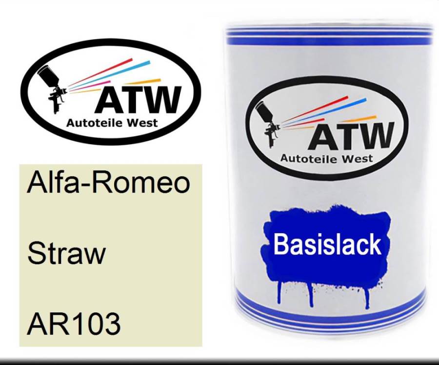 Alfa-Romeo, Straw, AR103: 500ml Lackdose, von ATW Autoteile West.