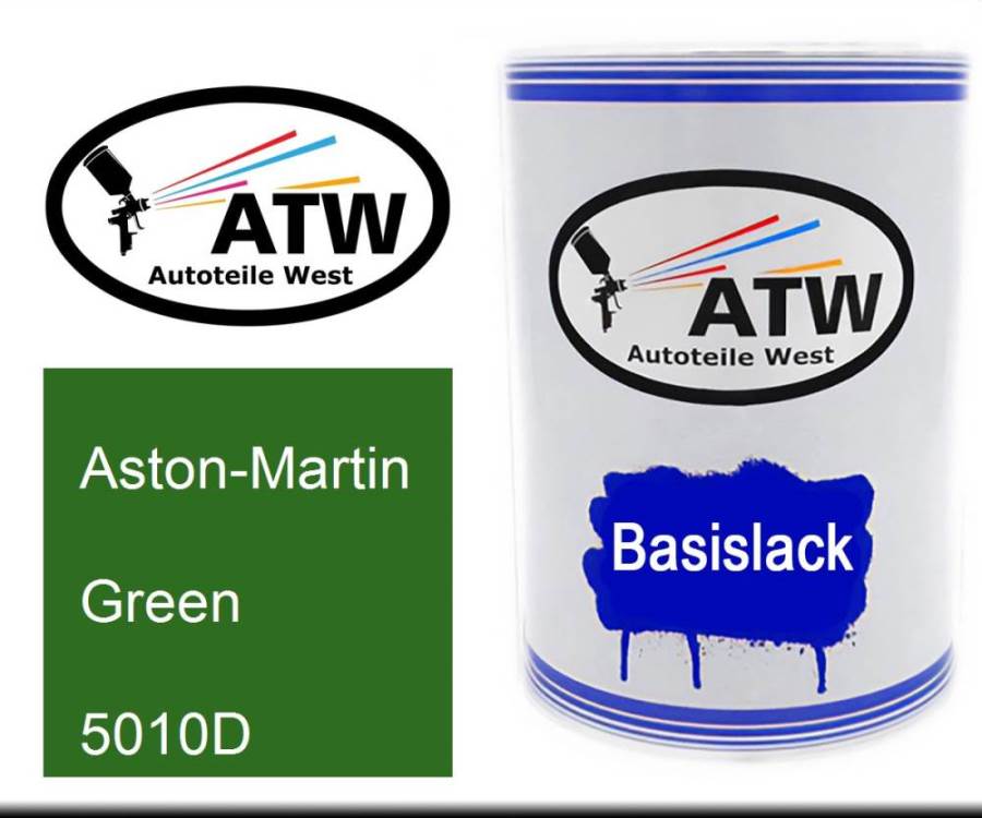 Aston-Martin, Green, 5010D: 500ml Lackdose, von ATW Autoteile West.