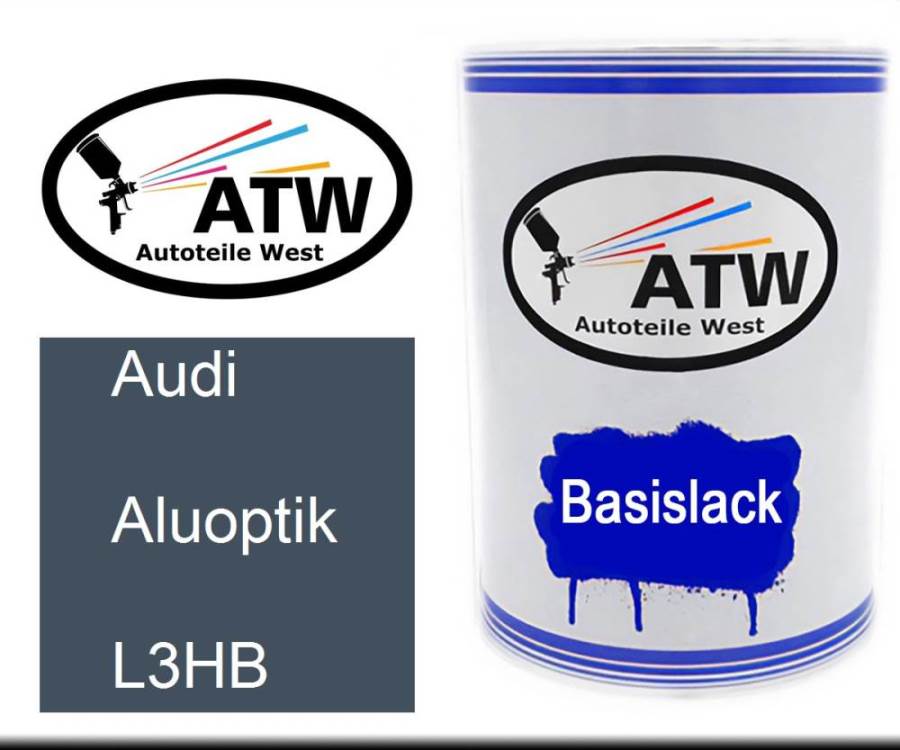 Audi, Aluoptik, L3HB: 500ml Lackdose, von ATW Autoteile West.