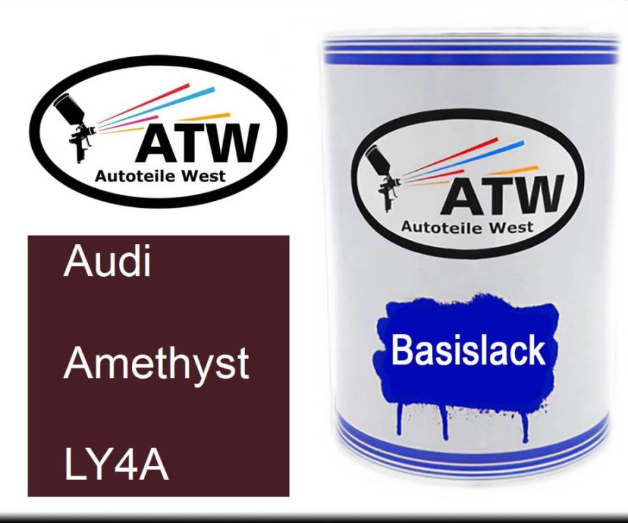 Audi, Amethyst, LY4A: 500ml Lackdose, von ATW Autoteile West.