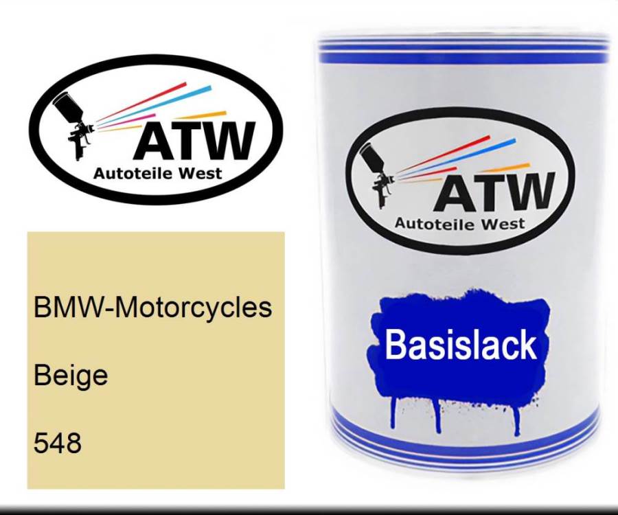 BMW-Motorcycles, Beige, 548: 500ml Lackdose, von ATW Autoteile West.