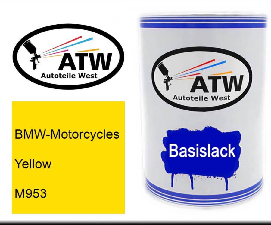 BMW-Motorcycles, Yellow, M953: 500ml Lackdose, von ATW Autoteile West.