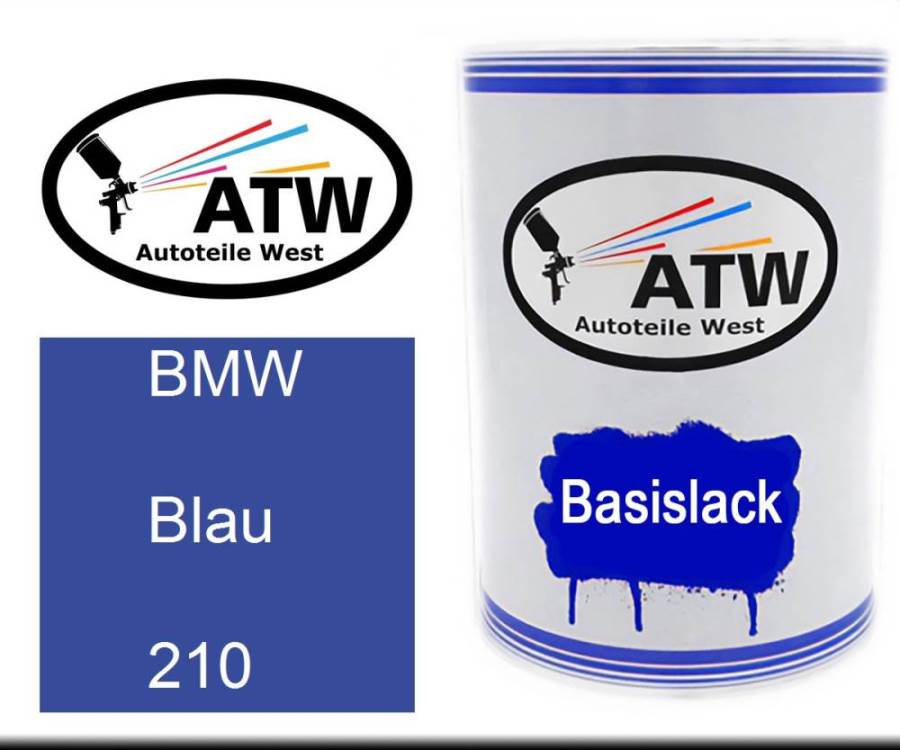 BMW, Blau, 210: 500ml Lackdose, von ATW Autoteile West.