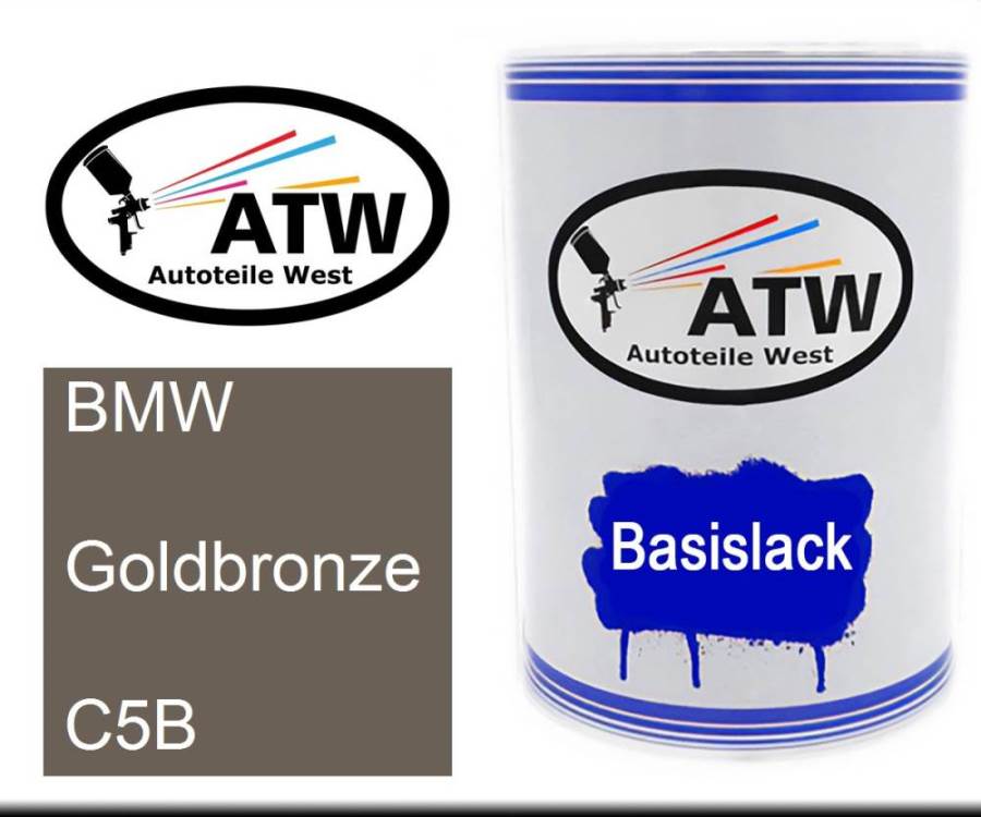 BMW, Goldbronze, C5B: 500ml Lackdose, von ATW Autoteile West.