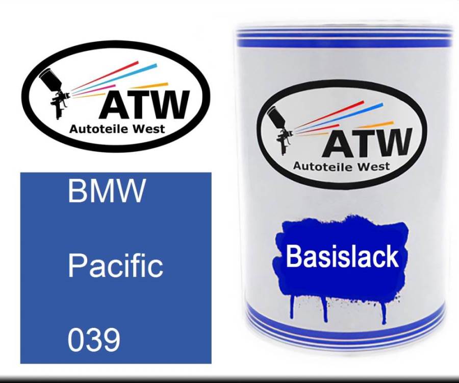 BMW, Pacific, 039: 500ml Lackdose, von ATW Autoteile West.