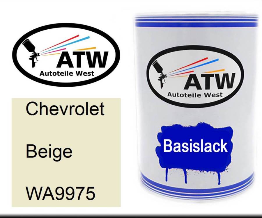 Chevrolet, Beige, WA9975: 500ml Lackdose, von ATW Autoteile West.