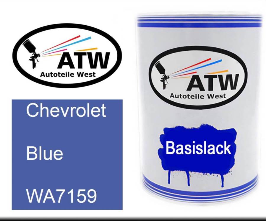 Chevrolet, Blue, WA7159: 500ml Lackdose, von ATW Autoteile West.