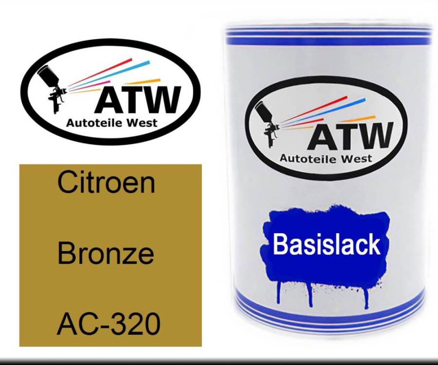 Citroen, Bronze, AC-320: 500ml Lackdose, von ATW Autoteile West.