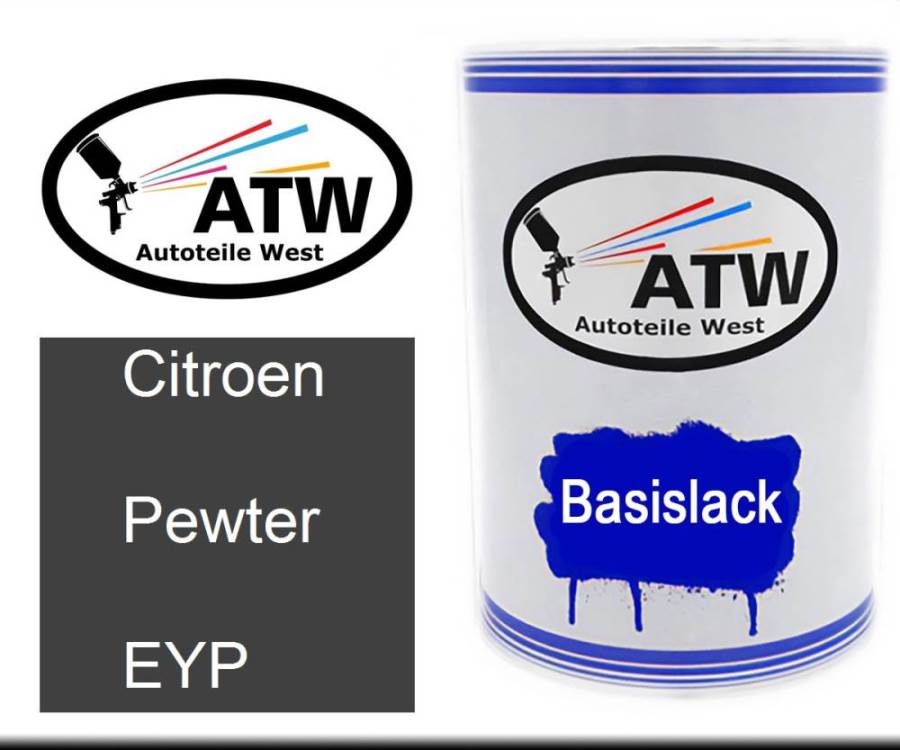 Citroen, Pewter, EYP: 500ml Lackdose, von ATW Autoteile West.